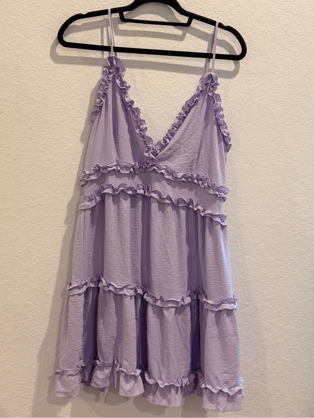 iris Lilac Ruffled Mini Dress